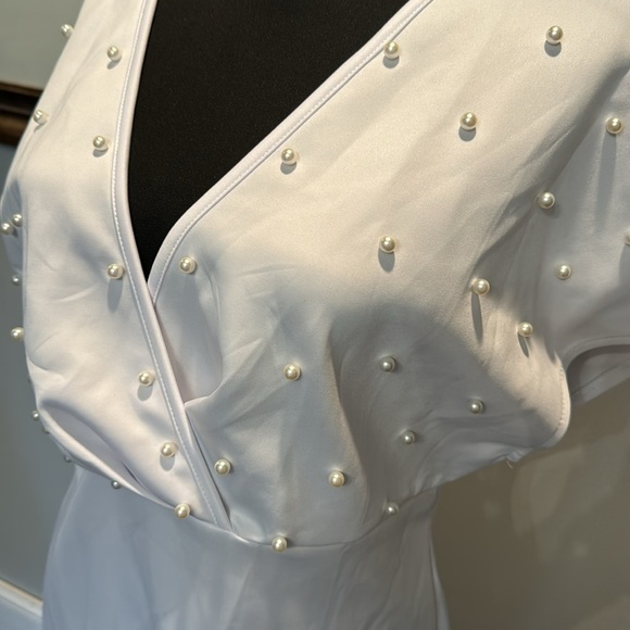 Pearl and white midi dress nwot - Picture 3 of 9